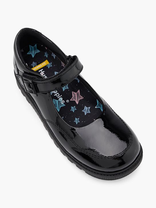 hush puppies escola de sapatos de ballet flat preto deichmann