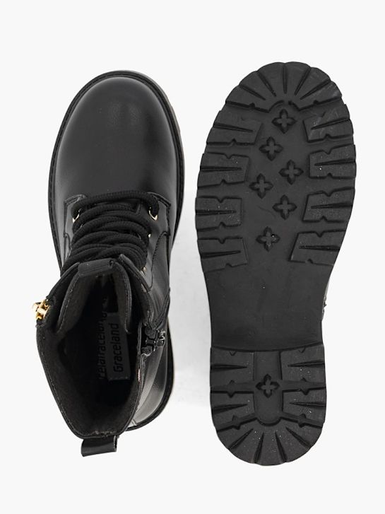 graceland lace-up bota preta deichmann