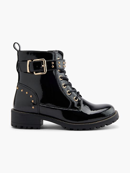 graceland lace-up bota preta deichmann