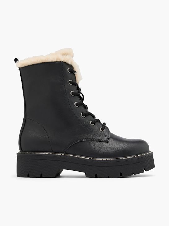 graceland lace-up bota preta deichmann