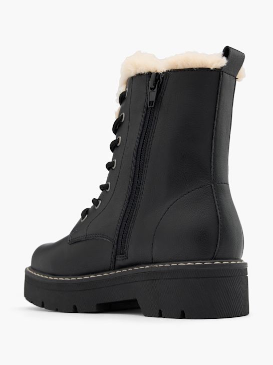 graceland lace-up bota preta deichmann