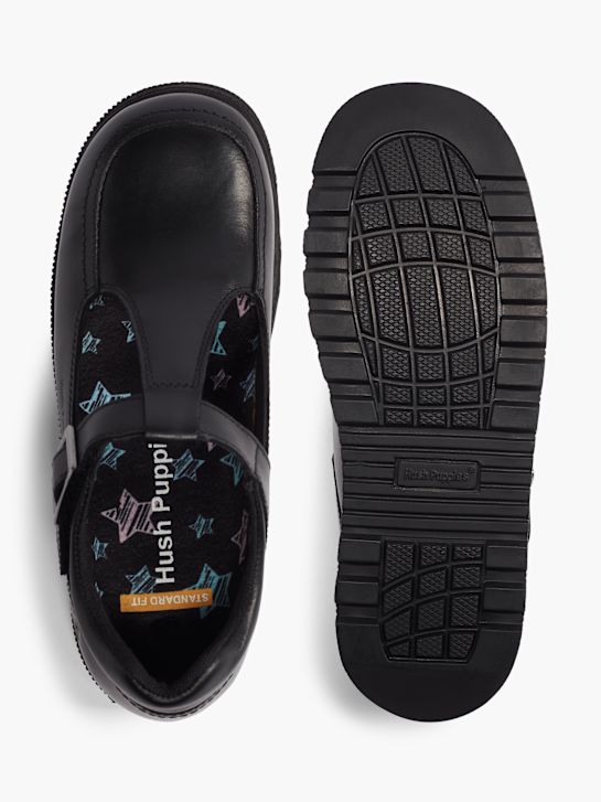 hush puppies escola sapato baixo sapato preto deichmann