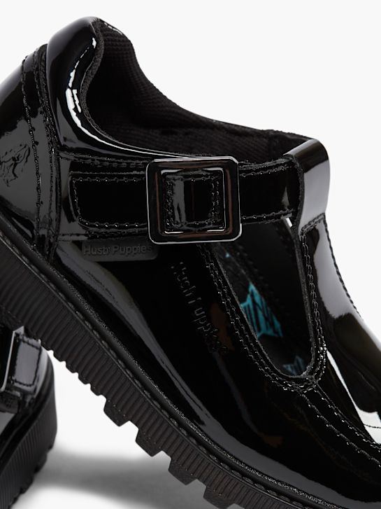 hush puppies escola sapato baixo sapato preto deichmann