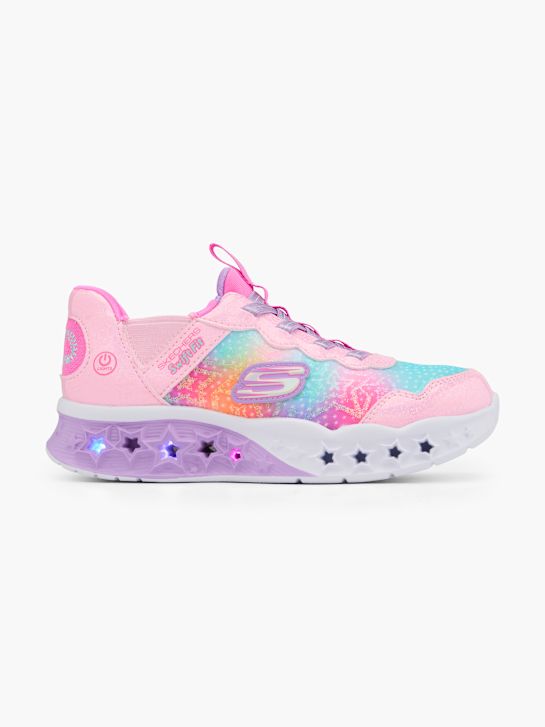 skechers de brilho de estrelas luzes swift fit trainer-de-rosa deichmann