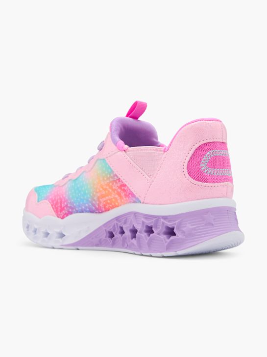 skechers de brilho de estrelas luzes swift fit trainer-de-rosa deichmann