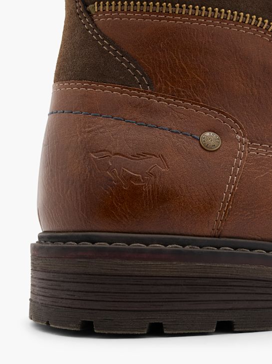mustang atado a ankle boot de conhaque deichmann