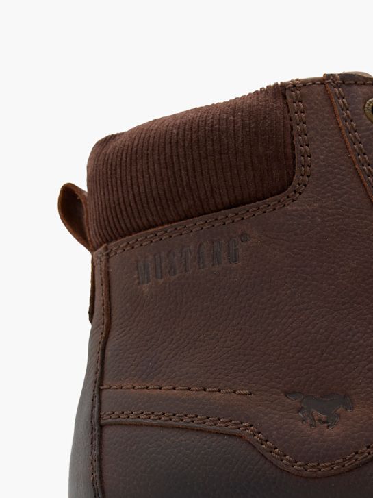 mustang atado a ankle boot marrom deichmann