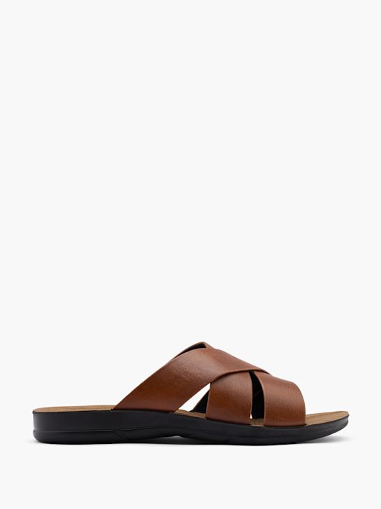 de barbatana azul sandália marrom deichmann