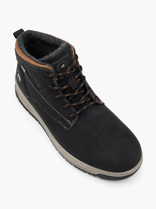 mustang lace-up bota preta deichmann