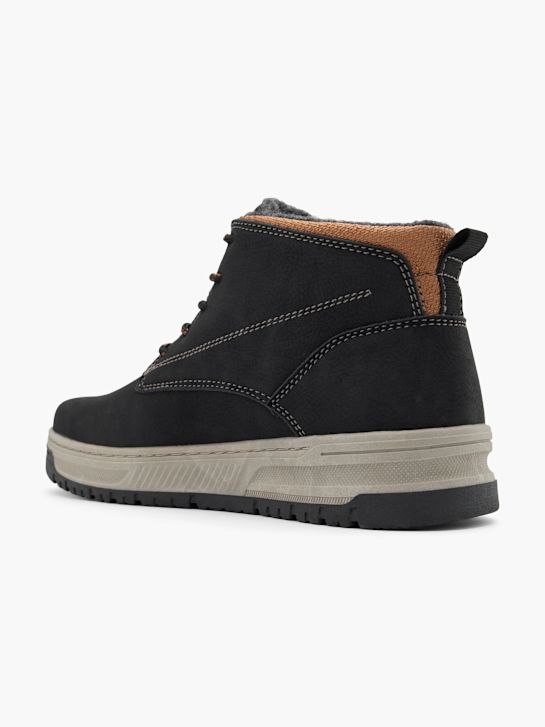 mustang lace-up bota preta deichmann