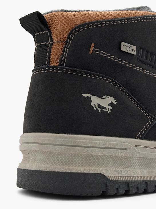 mustang lace-up bota preta deichmann