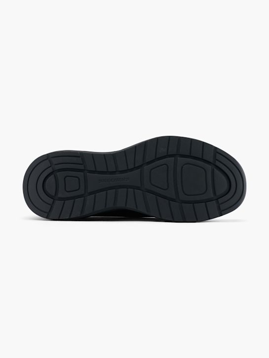skechers de risco passeio swift ajuste slip-on treinador preto deichmann