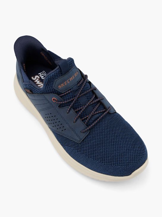 skechers dawson slip-on treinador azul deichmann