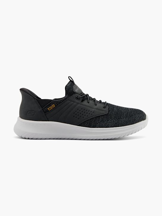 skechers dawson slip-on treinador preto deichmann