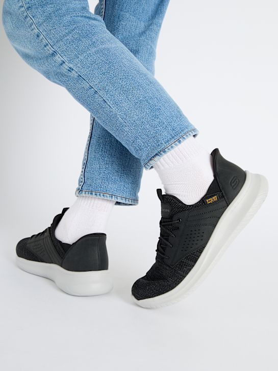 skechers dawson slip-on treinador preto deichmann