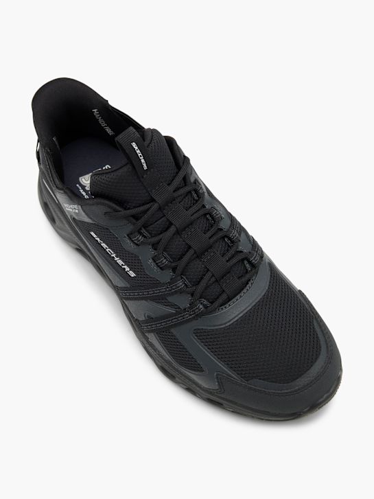 skechers swift ajuste slip-on treinador preto deichmann