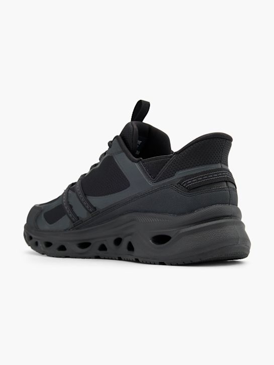 skechers swift ajuste slip-on treinador preto deichmann