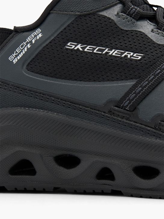 skechers swift ajuste slip-on treinador preto deichmann