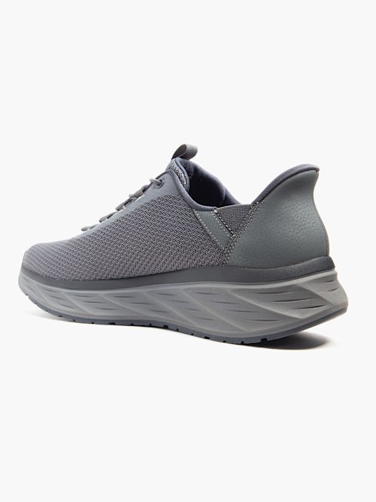 skechers de risco passeio swift ajuste slip-on treinador cinza deichmann