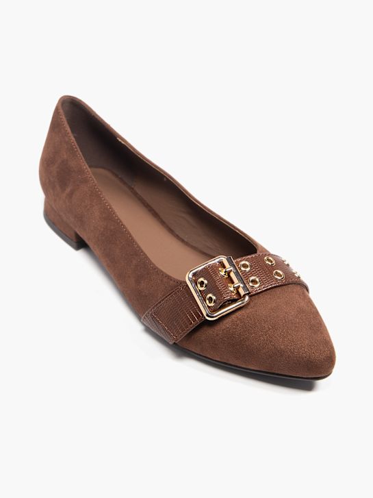 passarela ballet flat marrom deichmann