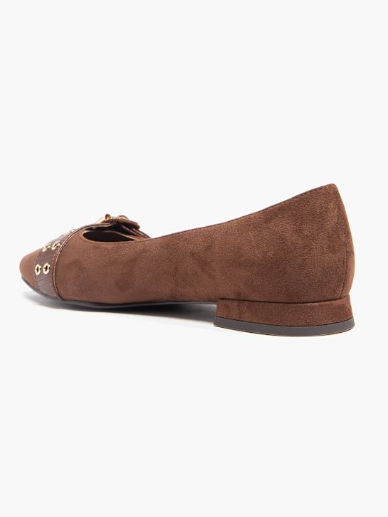 passarela ballet flat marrom deichmann