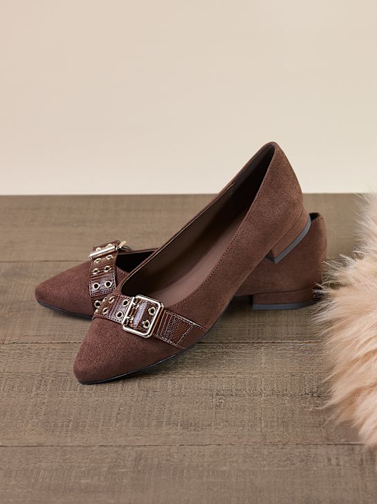passarela ballet flat marrom deichmann
