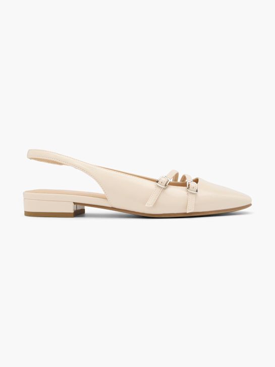 graceland slingback ballet televisão bege deichmann