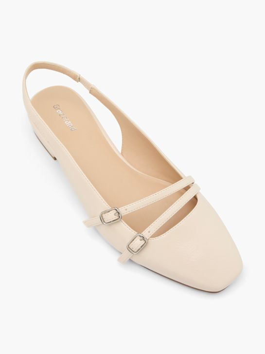 graceland slingback ballet televisão bege deichmann