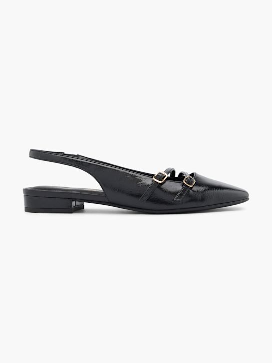 graceland slingback ballet flat preto deichmann