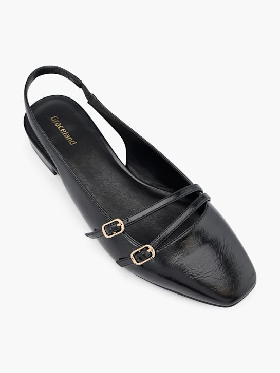 graceland slingback ballet flat preto deichmann