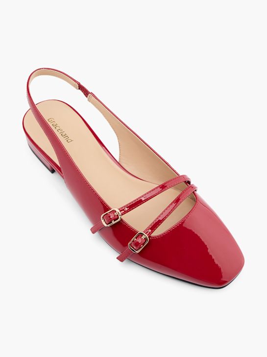 graceland slingback ballet televisão vermelho deichmann