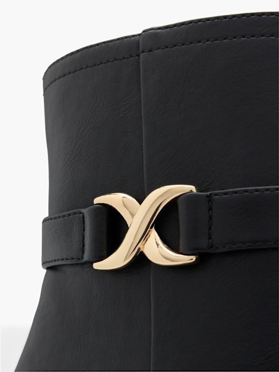 passarela clássica ankle boot preta deichmann