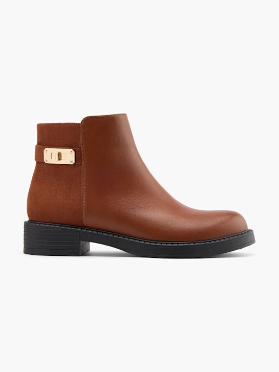 graceland clássica ankle boot de conhaque deichmann