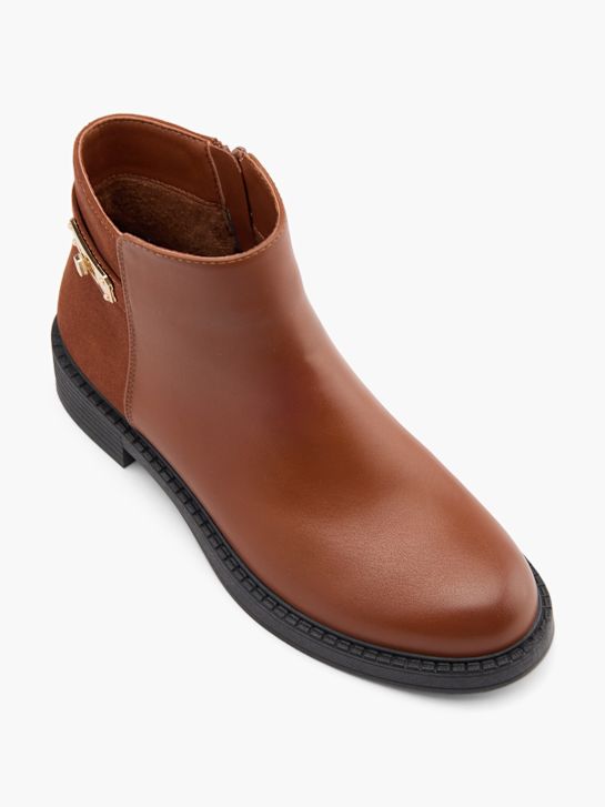 graceland clássica ankle boot de conhaque deichmann