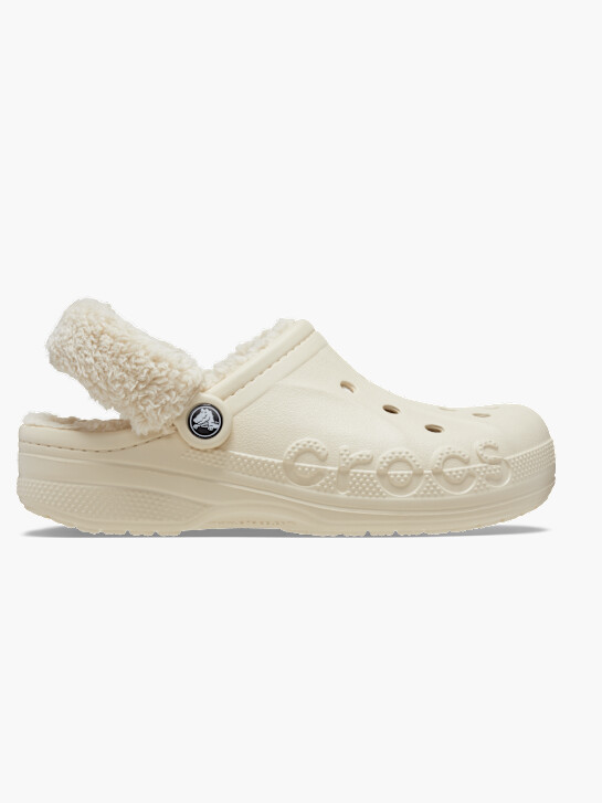 crocs baya forrado fuzz correia entupir bege deichmann