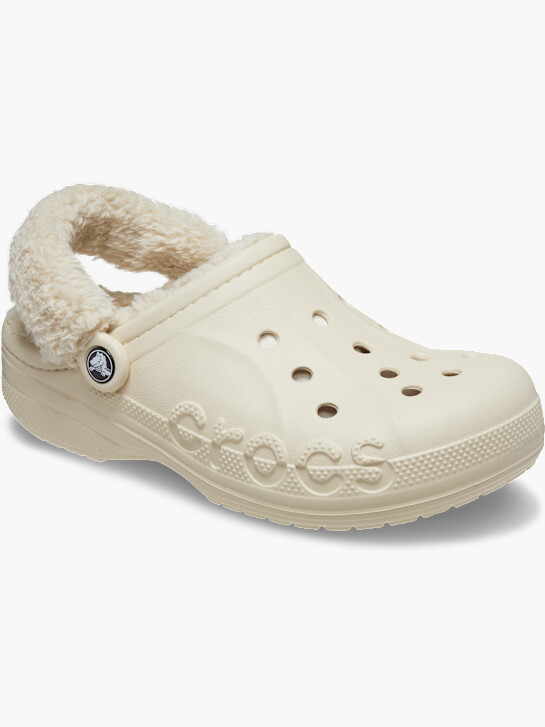 crocs baya forrado fuzz correia entupir bege deichmann