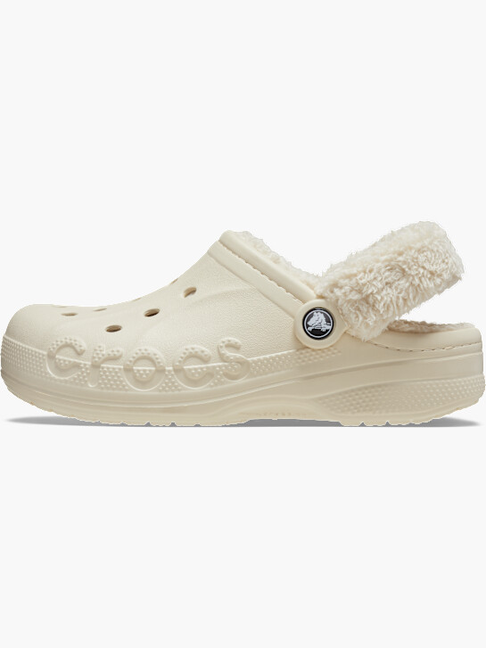 crocs baya forrado fuzz correia entupir bege deichmann