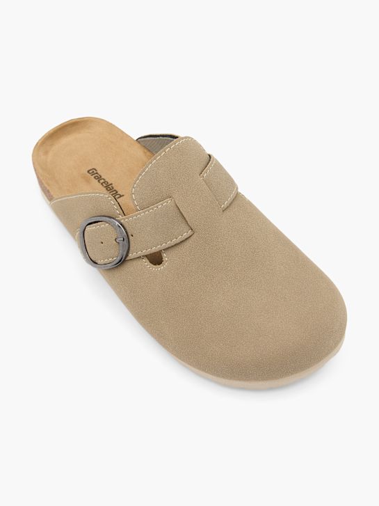 graceland é fechado atrás chinelo taupe deichmann