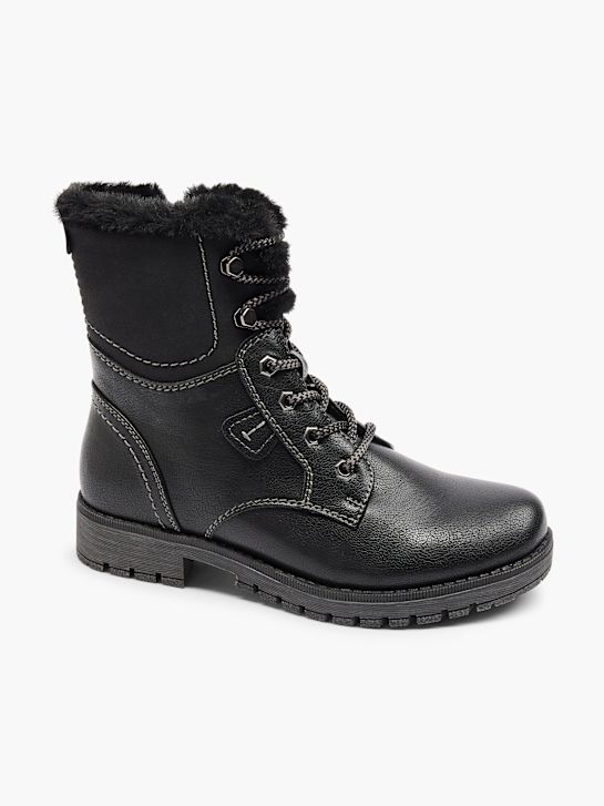 fácil de rua atado a ankle boot preto deichmann