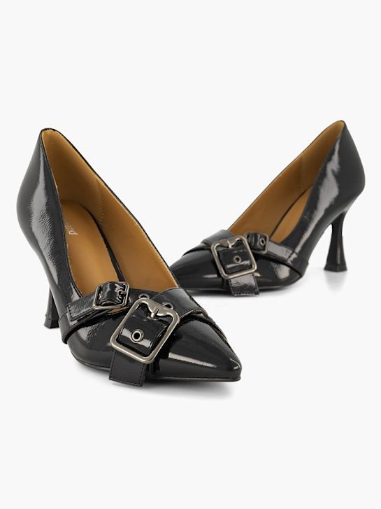 passarela calcanhar preto deichmann