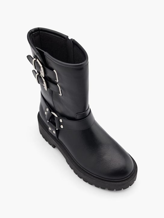 passarela biker boot preto deichmann