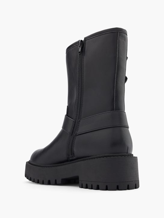 passarela biker boot preto deichmann