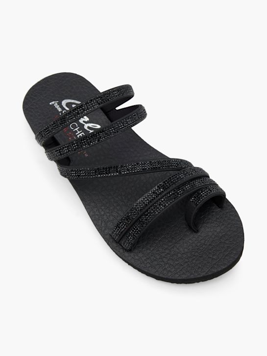 skechers zentrance sandália preta deichmann