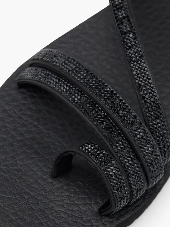 skechers zentrance sandália preta deichmann