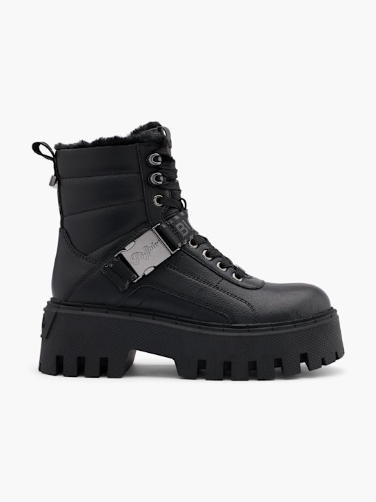 buffalo lace-up bota preta deichmann