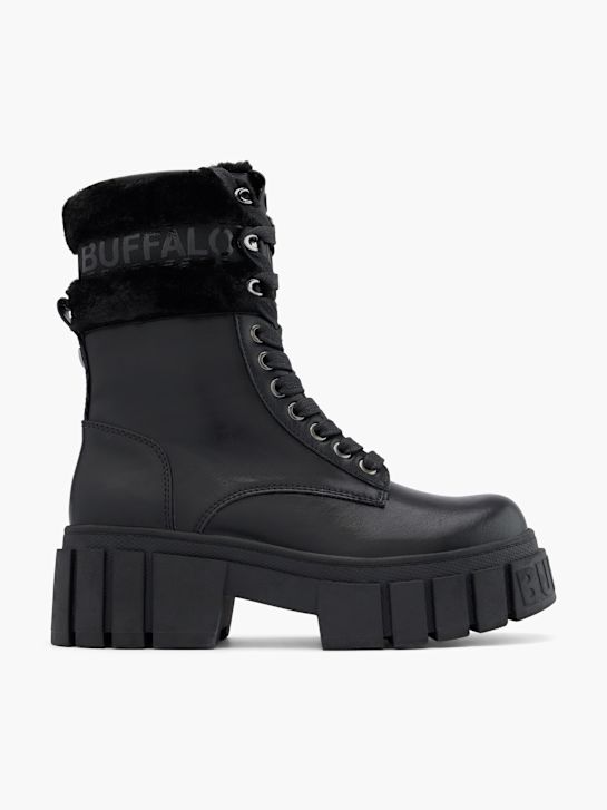 buffalo lace-up bota preta deichmann