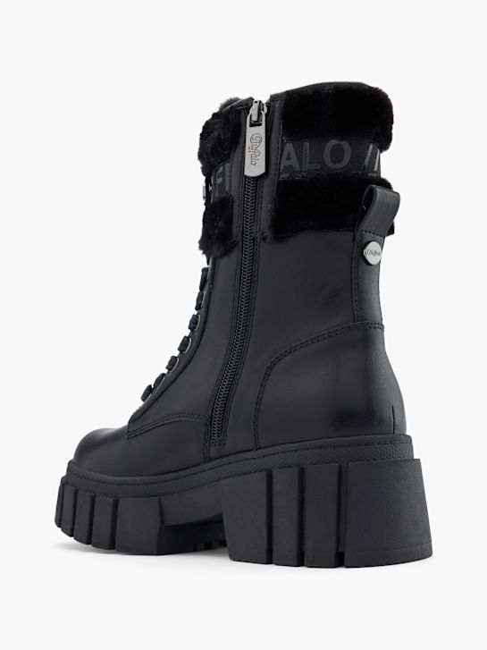 buffalo lace-up bota preta deichmann