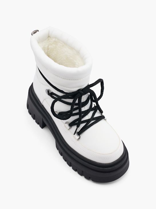passarela lace-up bota branca deichmann