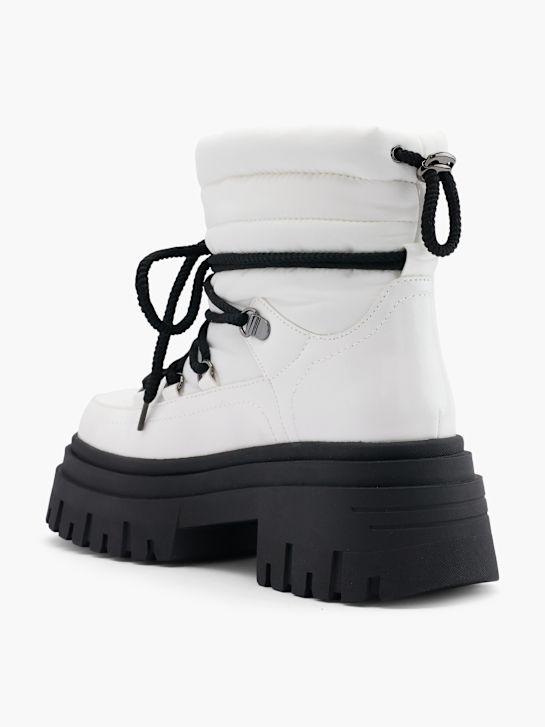 passarela lace-up bota branca deichmann