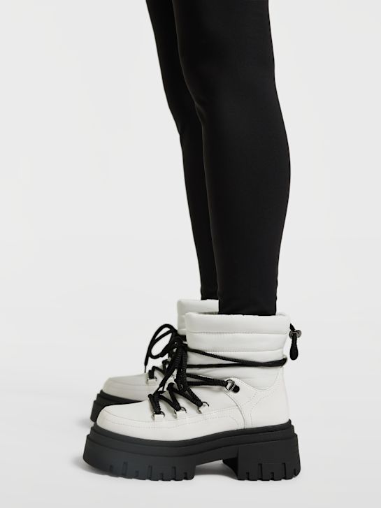 passarela lace-up bota branca deichmann